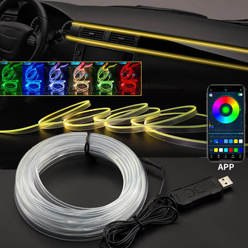 Led Ambient Interior Car Lights App Control - Bande lumineuse LED d'ambiance intérieure de