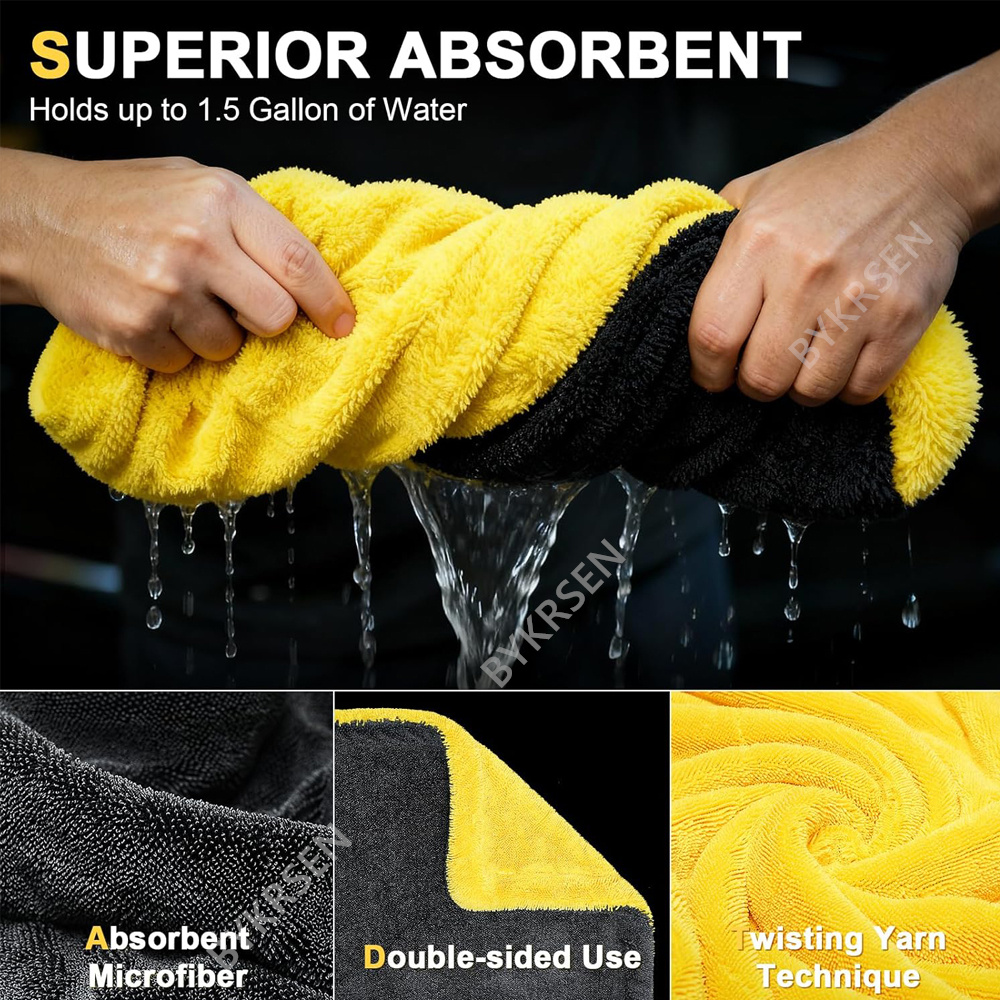 Serviette de lavage auto en mi - Microfiber Car Drying Towel Super Absorbent avis et prix